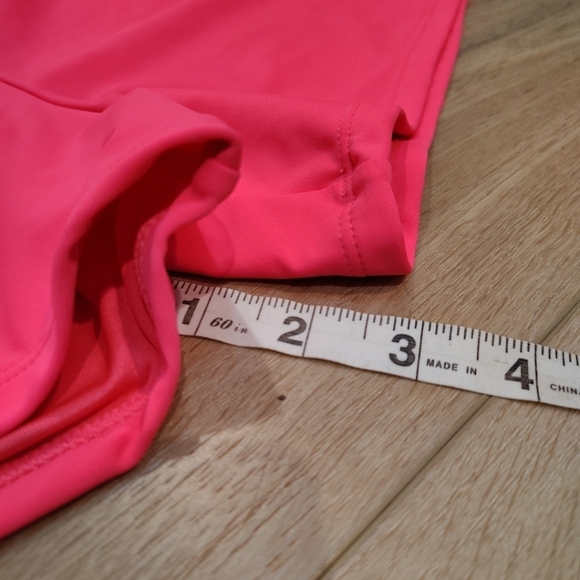 Womens 18 Pink Swim Dress Tankini Boy Shorts Tummy Control Barbiecore Preppy - Picture 8 of 9